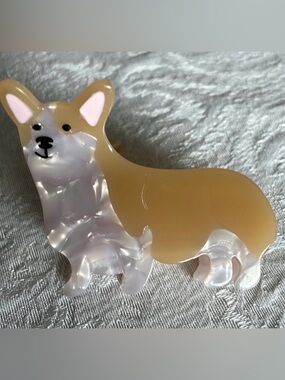 Corgi dog hair clip, small claw clips acetate, hair clip.